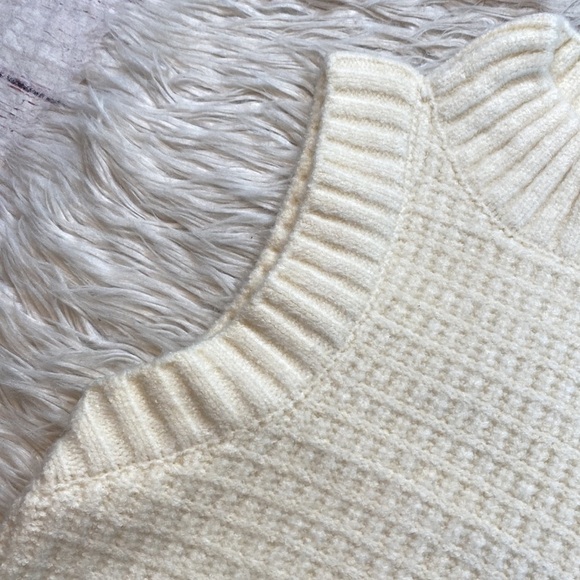 NWT For Love & Lemons Dominque Crop Tank Sweater in Ivory sz XL - Picture 4 of 10